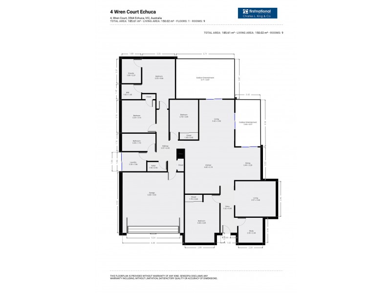 4 Wren Court, Echuca VIC 3564 Floorplan
