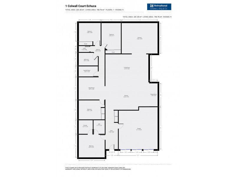 1 Colwall Court, Echuca VIC 3564 Floorplan