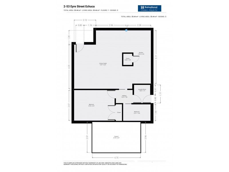 2/53 Eyre Street, Echuca VIC 3564 Floorplan