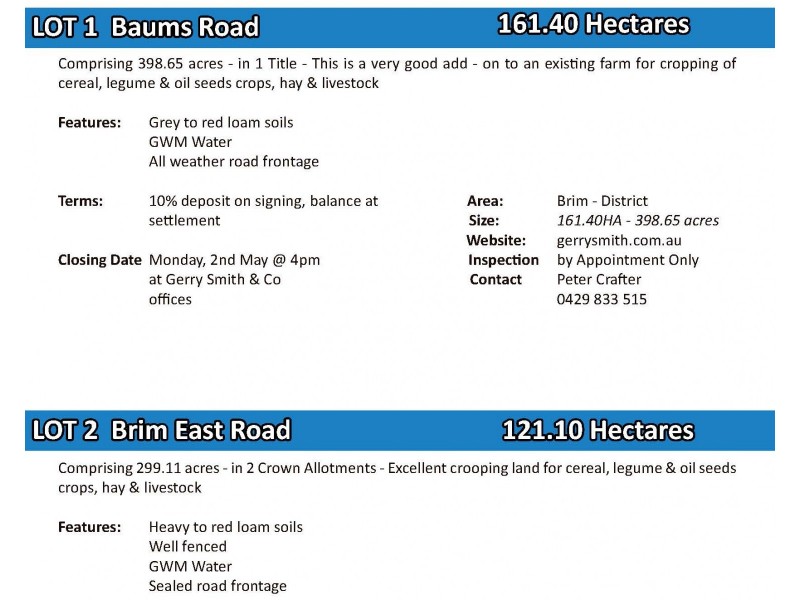 25 & 28 Baums Road, Brim VIC 3391