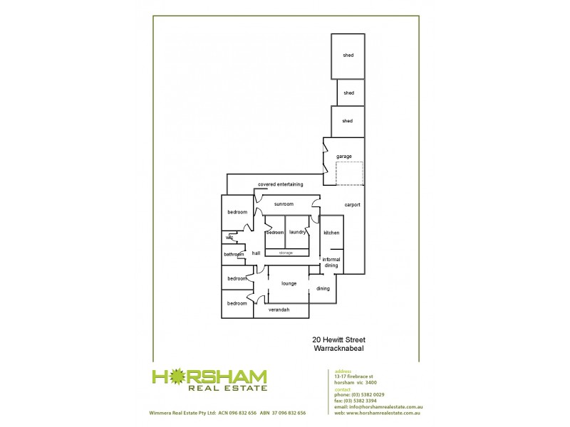 20 HEWITT STREET, Warracknabeal VIC 3393 Floorplan