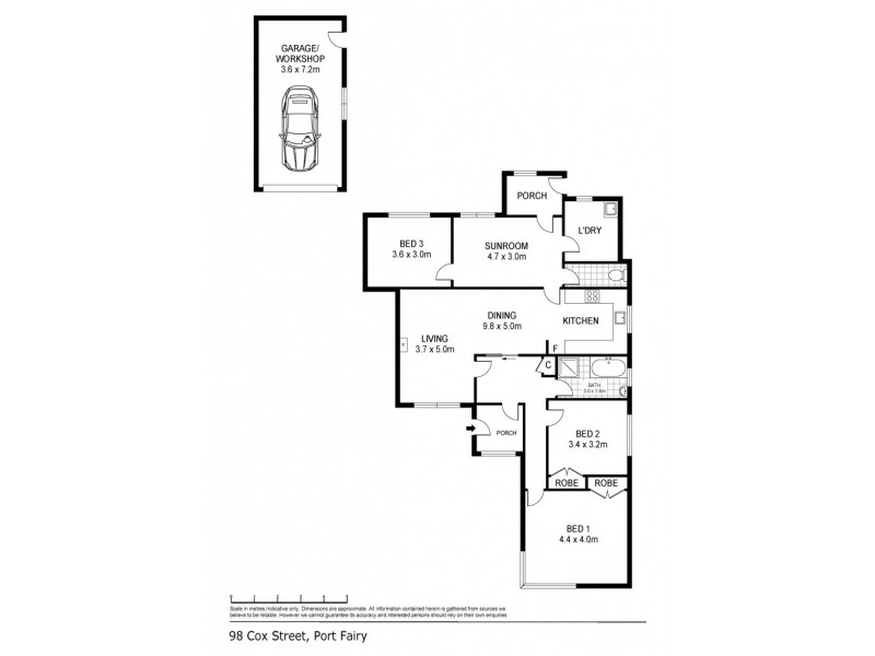 98 Cox Street, Port Fairy VIC 3284 Floorplan