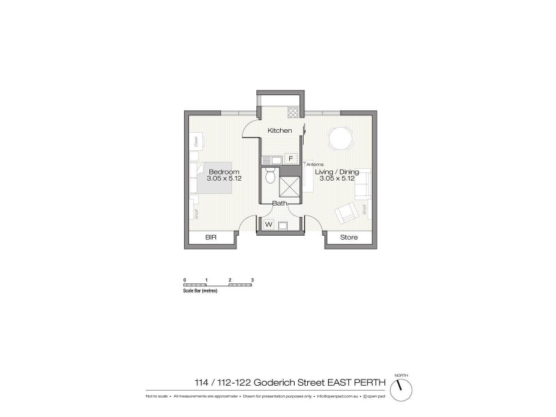 114/112-122 Goderich Street, East Perth WA 6004 Floorplan