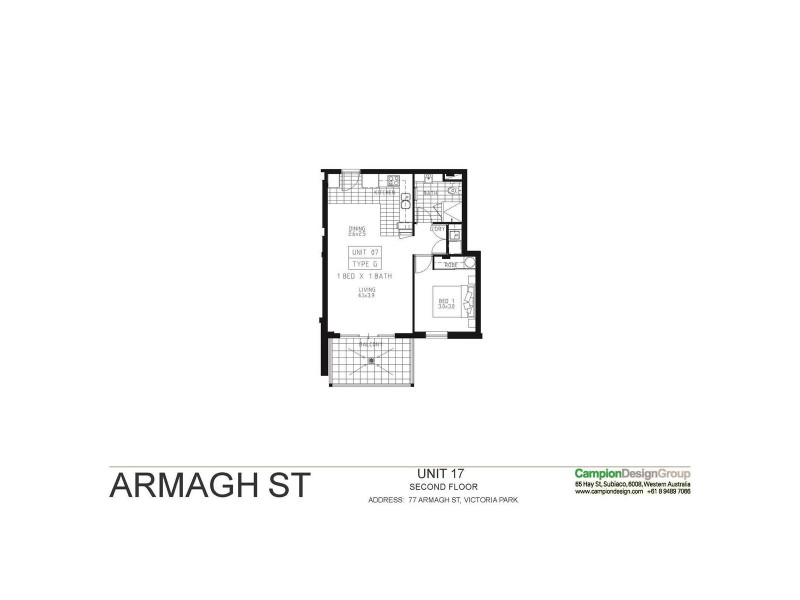4/77 Armagh Street, Victoria Park WA 6100 Floorplan