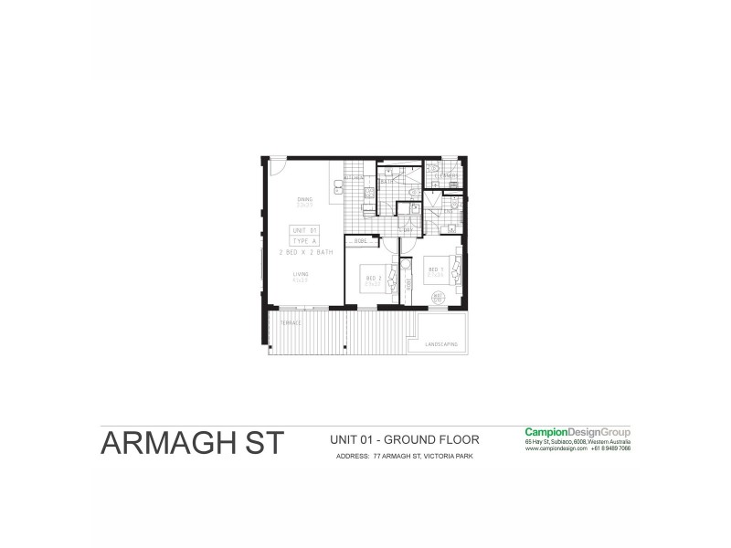 1/77 Armagh Street, Victoria Park WA 6100 Floorplan