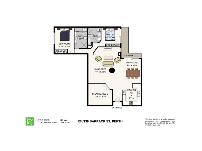 124/138 Barrack Street, Perth WA 6000 Floorplan
