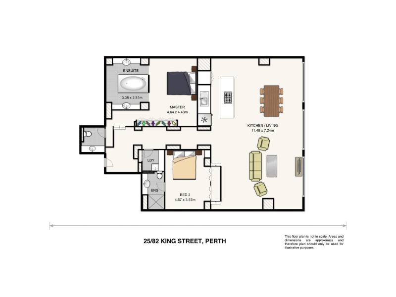 25/82 King Street, Perth WA 6000 Floorplan