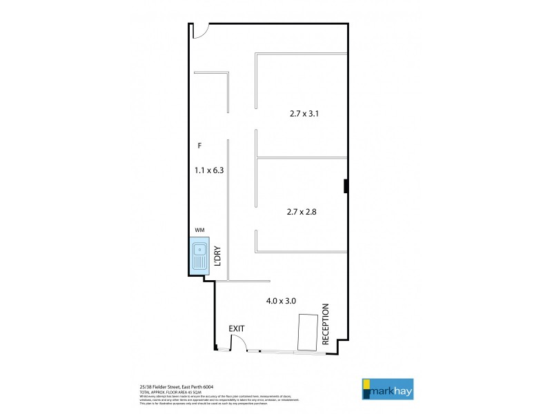 25/38 Fielder  Street, East Perth WA 6004 Floorplan