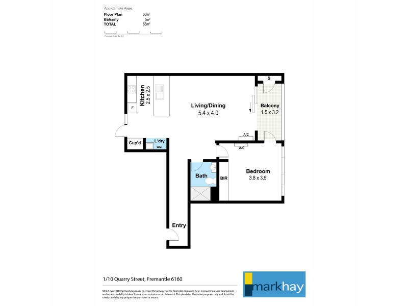 1/10 Quarry Street, Fremantle WA 6160 Floorplan