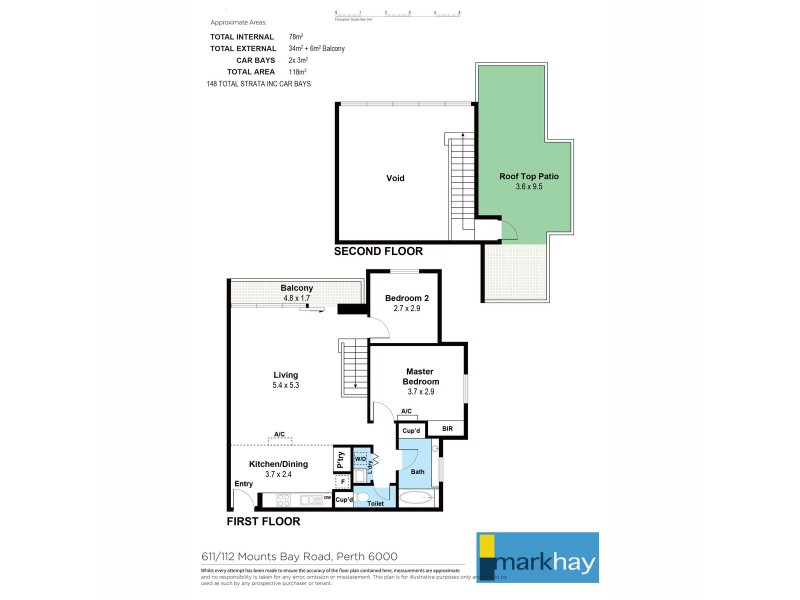 611/112 Mounts Bay Road, Perth WA 6000 Floorplan
