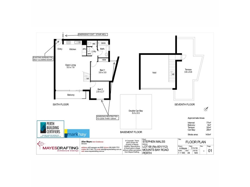 601/112 Mounts Bay Road, Perth WA 6000 Floorplan