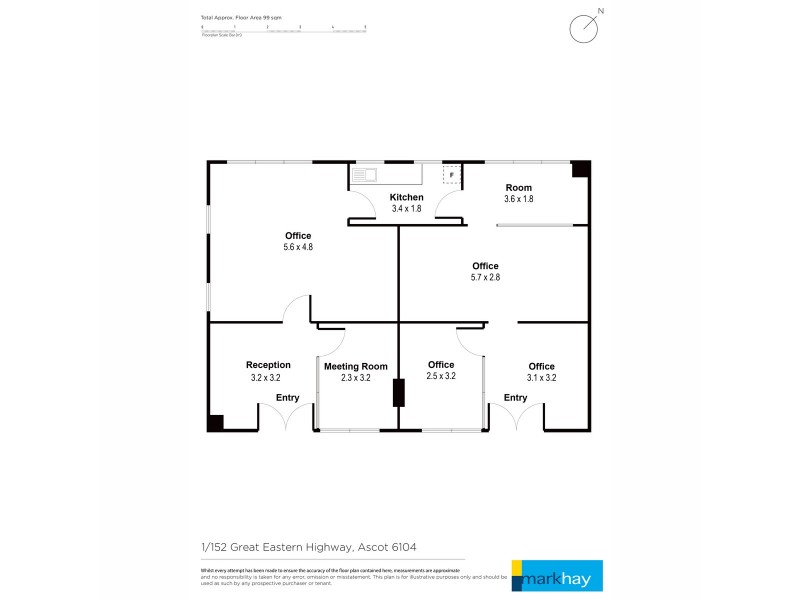Suite 1, 40/152 Great Eastern Highway, Ascot WA 6104 Floorplan