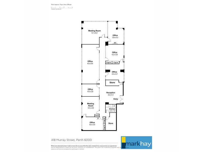 Office 1, 2, 3/418 Murray Street, Perth WA 6000 Floorplan