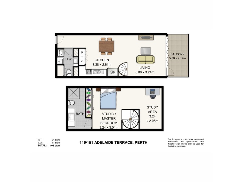 119/149-151 Adelaide Terrace, East Perth WA 6004 Floorplan