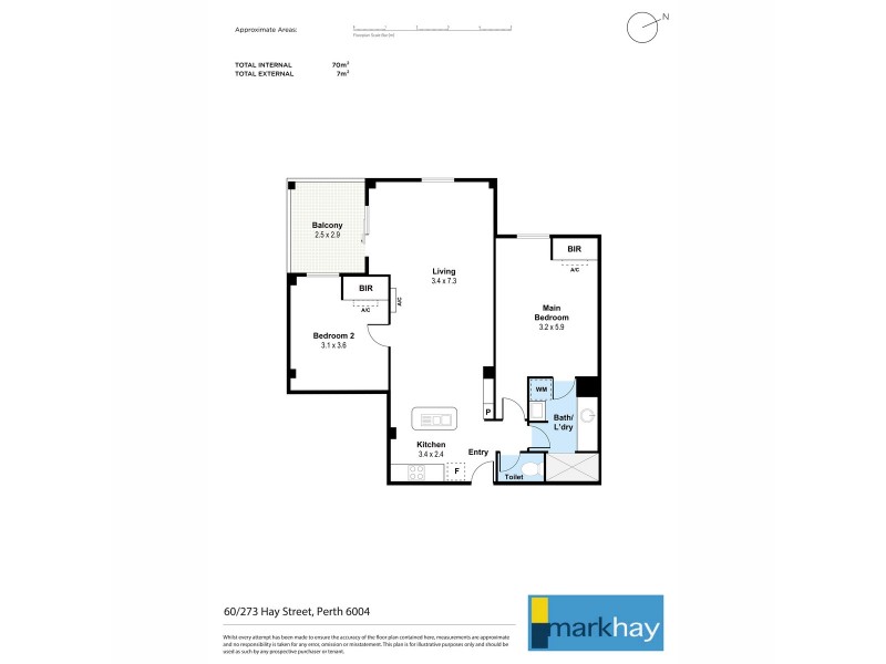60/273 Hay Street, East Perth WA 6004 Floorplan