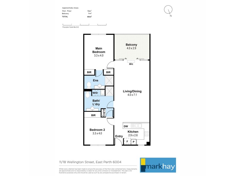 11/18 Wellington Street, East Perth WA 6004 Floorplan