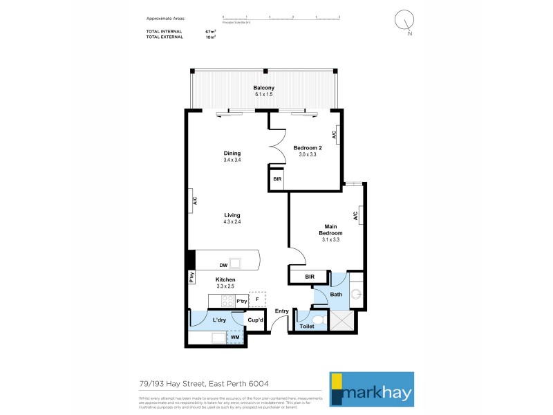 79/193 Hay Street, East Perth WA 6004 Floorplan