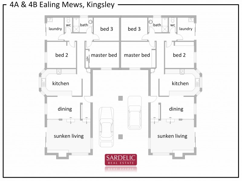 4A&B Ealing Mews, Kingsley WA 6026 Floorplan