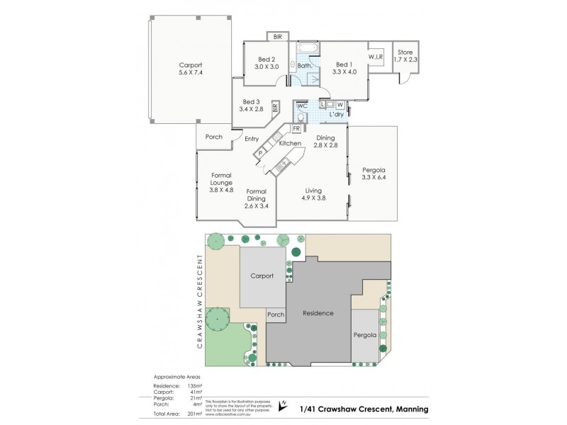 1/41 Crawshaw Crescent, Manning WA 6152 Floorplan