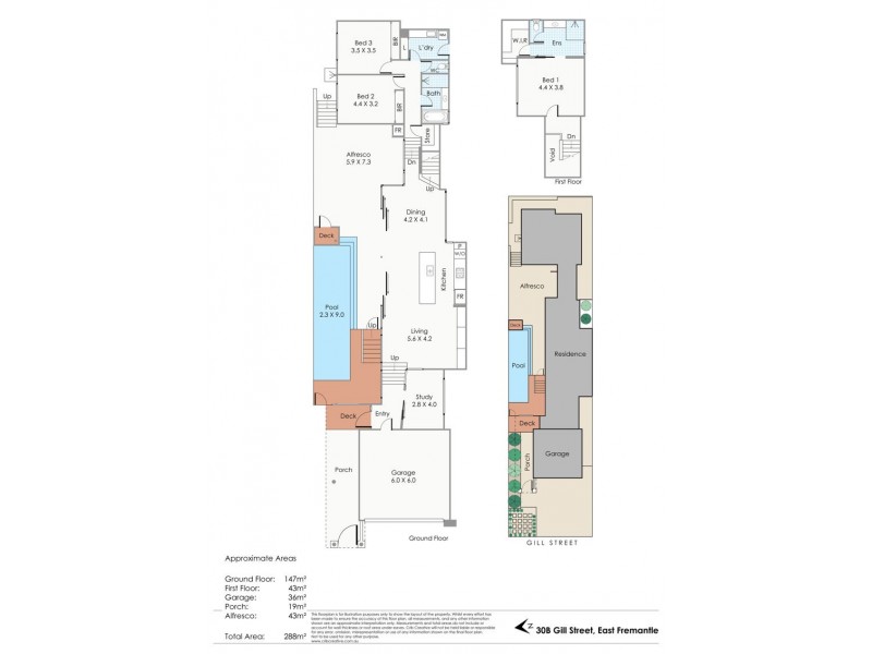 30b Gill Street, East Fremantle WA 6158 Floorplan