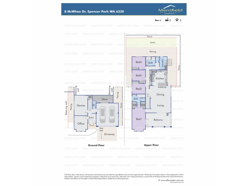 8 McWhae Drive, Spencer Park WA 6330 Floorplan