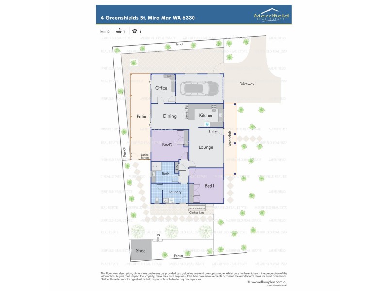 4 Greenshields Street, Mira Mar WA 6330 Floorplan