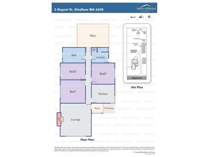 5 Regent Street, Gledhow WA 6330 Floorplan