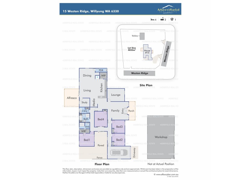 15 Weston Ridge, Willyung WA 6330 Floorplan