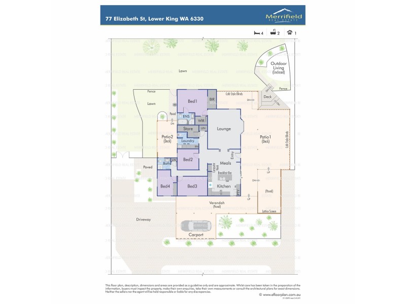 77 Elizabeth Street, Lower King WA 6330 Floorplan
