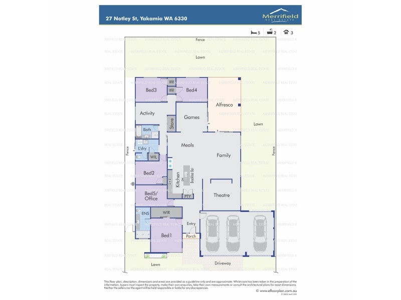 27 Notley Street, Yakamia WA 6330 Floorplan