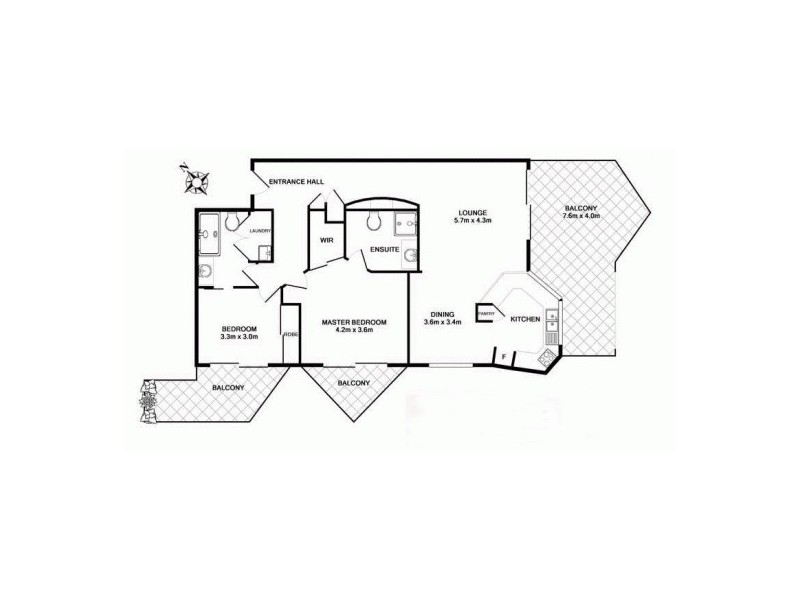 68/159 Sydney Street, New Farm QLD 4005 Floorplan