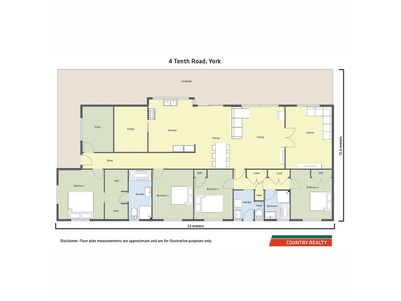 4 Tenth Road, York WA 6302 Floorplan