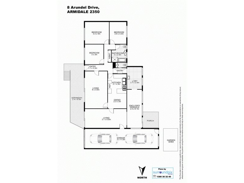 8 Arundel Drive, Armidale NSW 2350 Floorplan