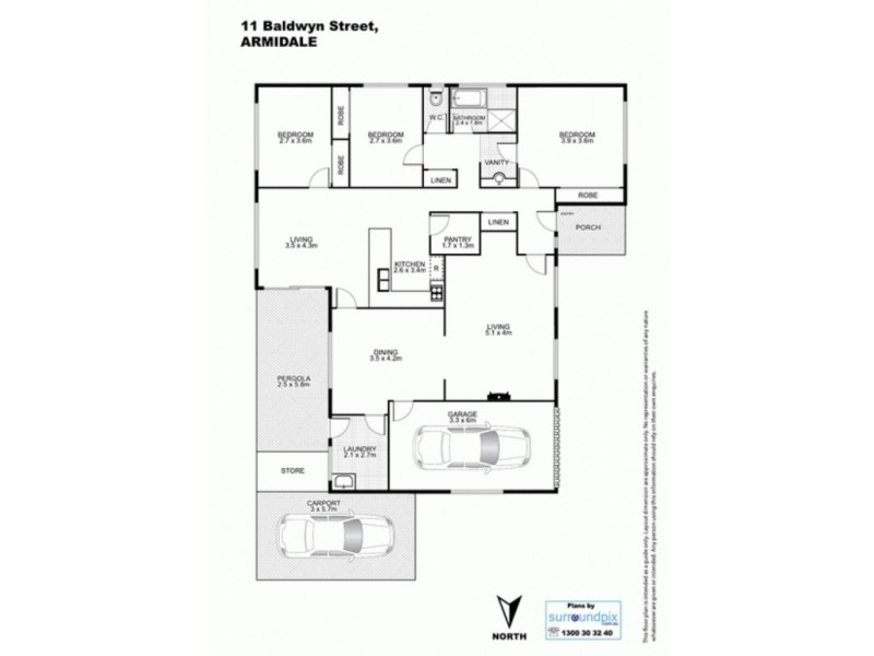 11 Baldwyn Street, Armidale NSW 2350 Floorplan