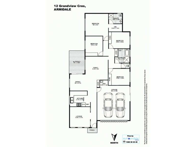 12 Grandview Crescent, Armidale NSW 2350 Floorplan