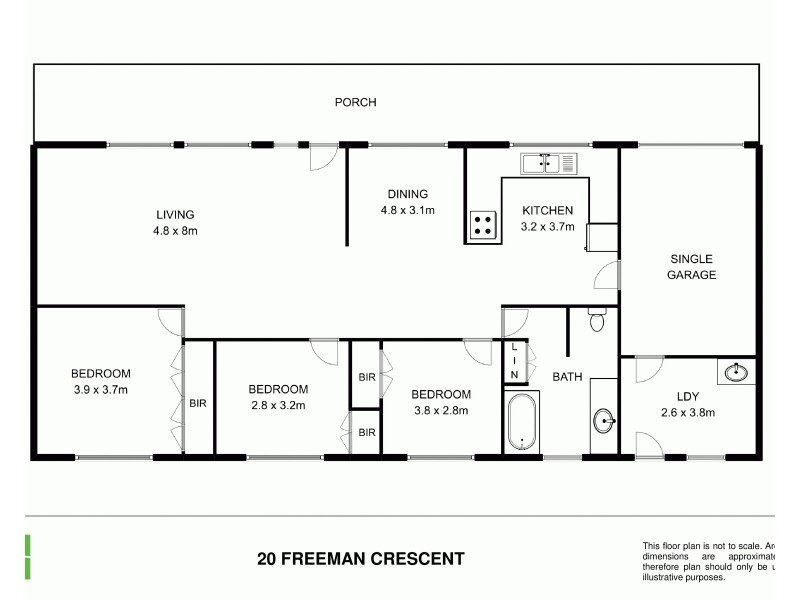 20 Freeman Crescent, Armidale NSW 2350 Floorplan