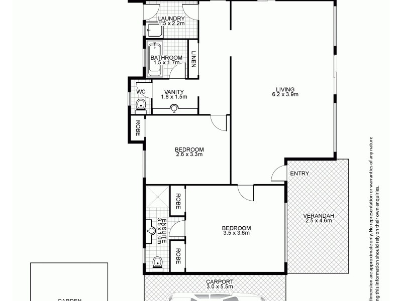2/23 The Avenue, Armidale NSW 2350 Floorplan