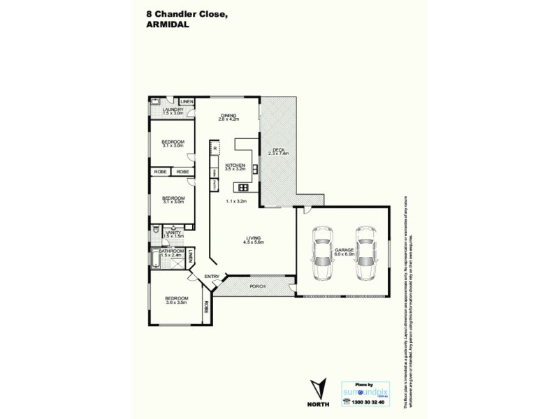 8 Chandler Close, Armidale NSW 2350 Floorplan