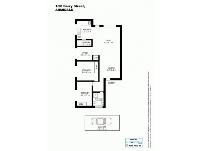 1/20 Barry Street, Armidale NSW 2350 Floorplan