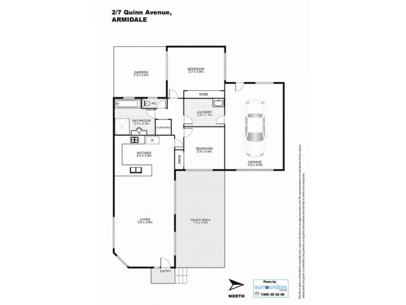 2/7 Quin Avenue, Armidale NSW 2350 Floorplan