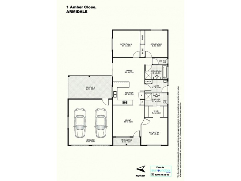 1 Amber Close, Armidale NSW 2350 Floorplan