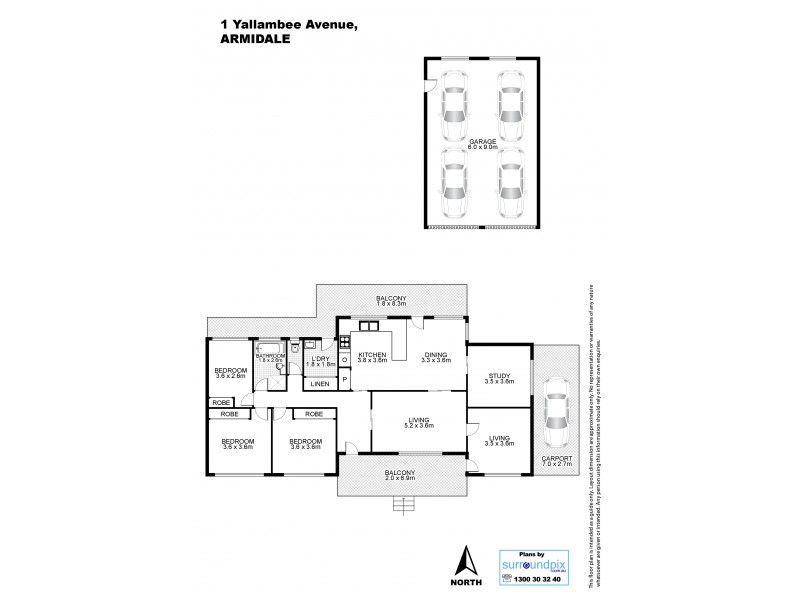 1 Yallambee Avenue, Armidale NSW 2350 Floorplan