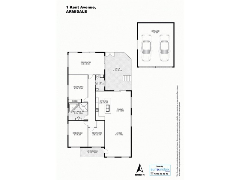 1 Kent Ave, Armidale NSW 2350 Floorplan