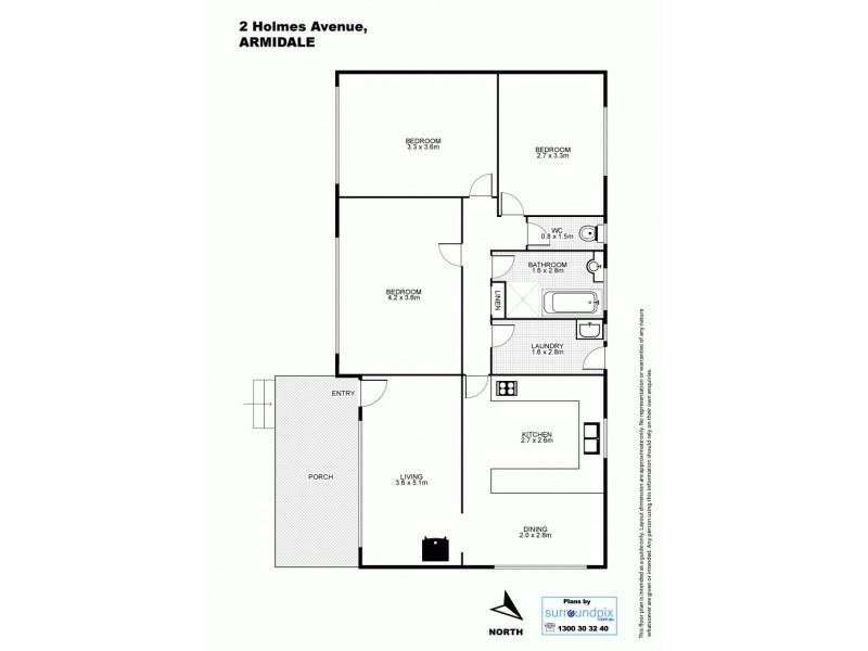 2 Holmes Avenue, Armidale NSW 2350 Floorplan