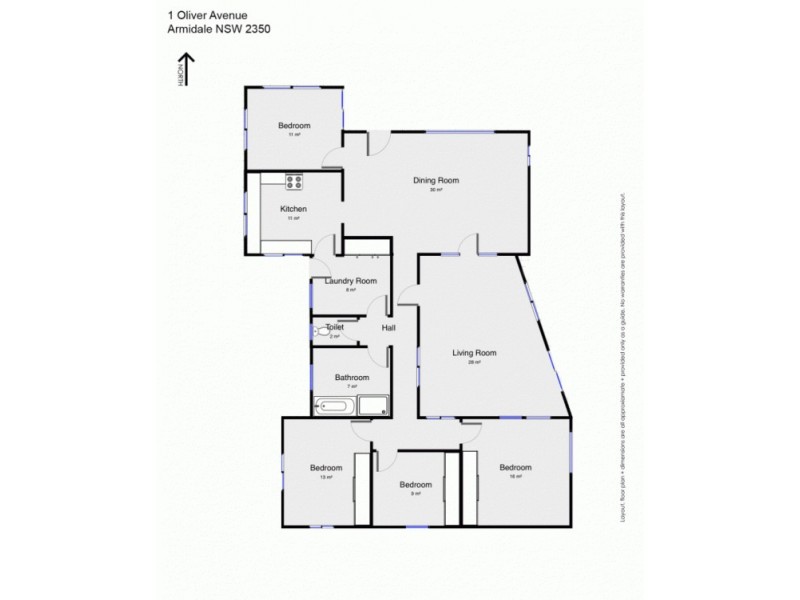 1 Oliver Avenue, Armidale NSW 2350 Floorplan