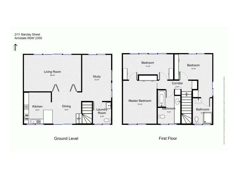 2/11 Barclay Street., Armidale NSW 2350 Floorplan