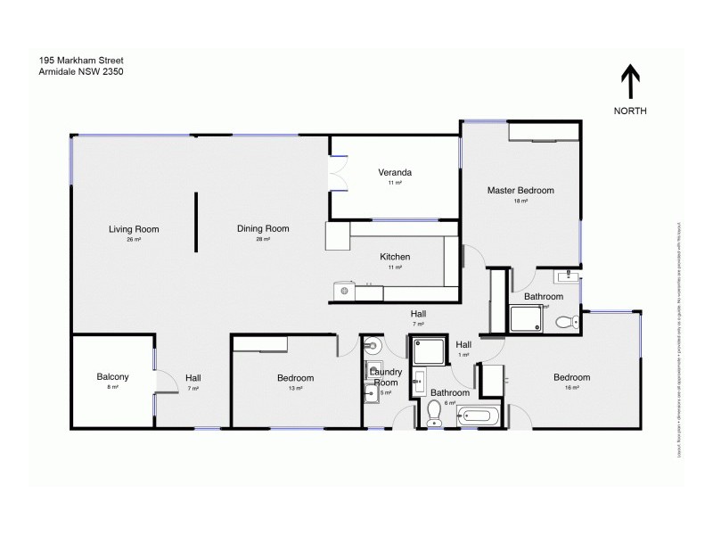 195 Markham Street, Armidale NSW 2350 Floorplan
