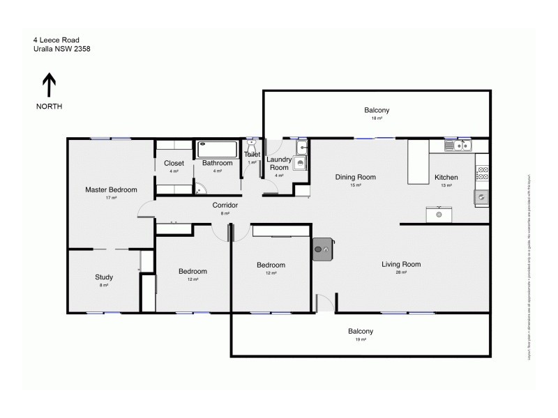 4 Leece Road, Uralla NSW 2358 Floorplan