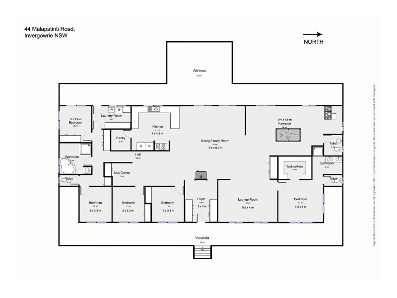 44 Malapatinti Lane, Armidale NSW 2350 Floorplan