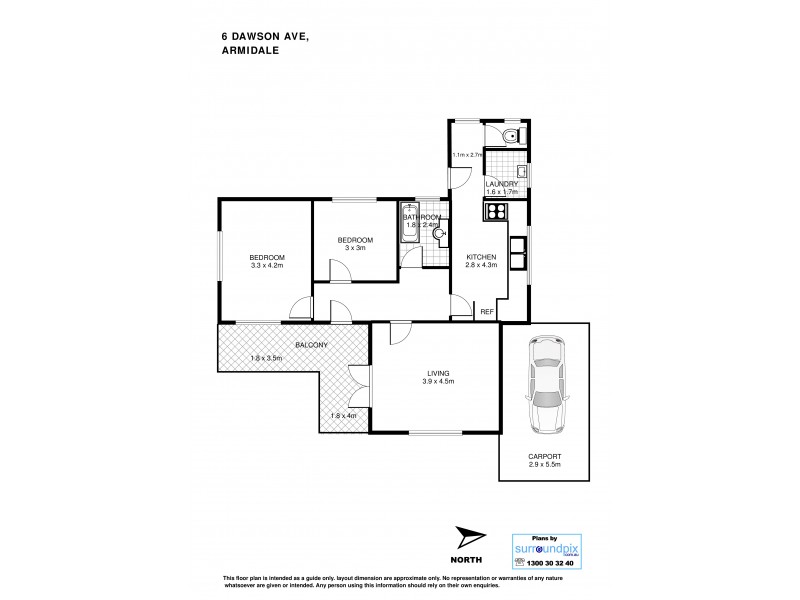 6 Dawson Avenue, Armidale NSW 2350 Floorplan